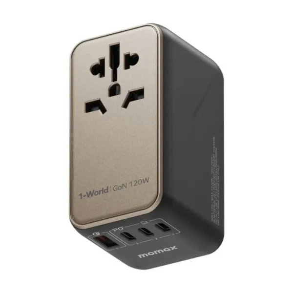 Momax 1-World 120W GaN Universal 4-Ports Travel Charger Adapter