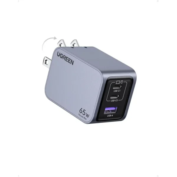 UGREEN Nexode Pro 25263 65W Gan 3-Port Mini Compact Fast Wall Charging adapter – X755